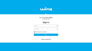 Wink Reports: Sign In