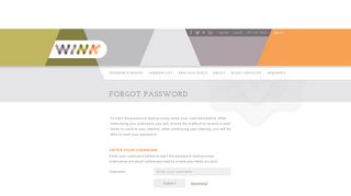 Wink | Forgot Password