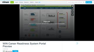 WIN Career Readiness System Portal Preview on Vimeo