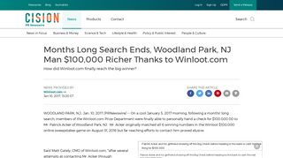 Months Long Search Ends, Woodland Park, NJ Man $100,000 Richer ...