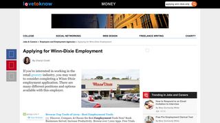 Applying for Winn-Dixie Employment | LoveToKnow