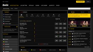 Online Sports Betting and Odds | Sports Bookmakers | bwin