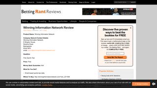 Winning Information Network Review - Betting Rant | Betting Rant