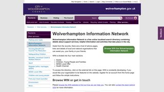 Wolverhampton Information Network - City of Wolverhampton Council
