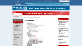 Self Service - Assessment and Taxation Department - City of Winnipeg