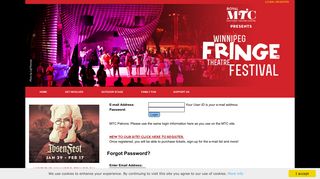 Winnipeg Fringe Theatre Festival - Login