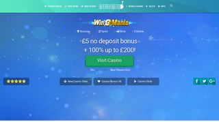 WinOMania Casino - Load the best casino bonus here... - Slotsia