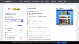 WinOMania: GRAB €5 Free Money | New Casinos.com