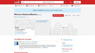 Winona National Bank - Banks & Credit Unions - Winona, MN - Phone ...