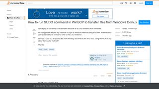 How to run SUDO command in WinSCP to transfer files from Windows ...