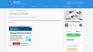 Connect to iPhone :: WinSCP