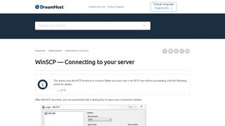 WinSCP — Connecting to your server – DreamHost