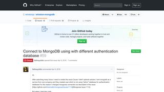 Connect to MongoDB using with different authentication database ...