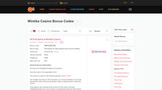 Wintika Casino Bonus Codes - thebigfreechiplist