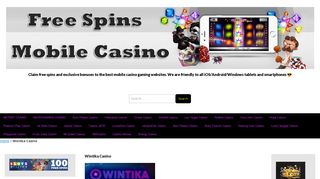 Wintika Casino 100 free spins + 200% free bonus + no deposit bonus