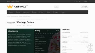 Review online Wintingo Casino, player reviews at Casinoz