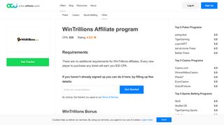 Online Affiliate World | WinTrillions - $30 for each new player!