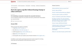 How to open a zip file without buying winzip or other software - Quora