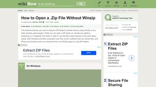 4 Ways to Open a .Zip File Without Winzip - wikiHow