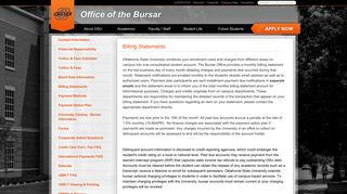 Billing Statements | Office of the Bursar