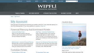 My Account - Wipfli Financial