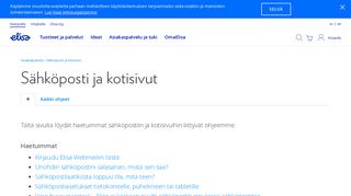 Sähköposti ja kotisivut - Elisa ja Saunalahti asiakaspalvelu