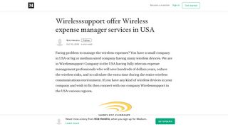 Wirelesssupport offer Wireless expense manager services in USA