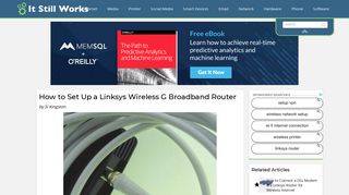 How to Set Up a Linksys Wireless G Broadband Router | It Still Works