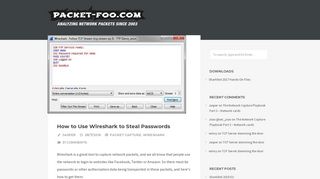 How to Use Wireshark to Steal Passwords | Packet Foo | Analyzing ...