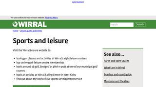 Sports and leisure | www.wirral.gov.uk