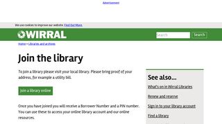 Join the library | www.wirral.gov.uk