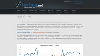 wirulink Speed Test - TestMy.net