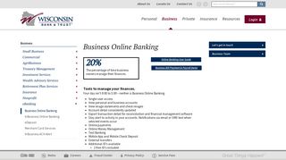 Business Online Banking › Wisconsin Bank & Trust
