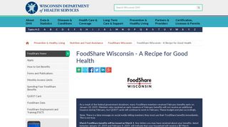 FoodShare Wisconsin - A Recipe for Good Health | Wisconsin ...