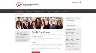 Apply Now - Wisconsin Mortgage - Wisconsin Mortgage Corporation