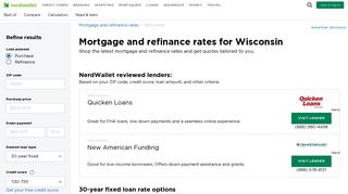 Compare Today's Mortgage and Refinance Rates in Wisconsin ...