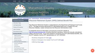 Wisconsin Retirement System - Marathon County