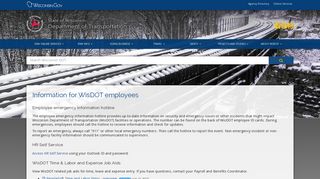 Wisconsin Department of Transportation Information for WisDOT ...