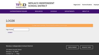 Login - Weslaco Independent School District