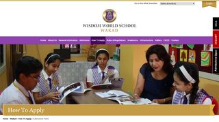 Admission Form - Wisdom World School (WaKad) Pune