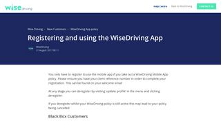 Registering and using the WiseDriving App – Wise Driving