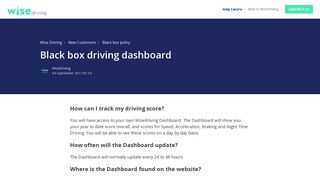 Black box driving dashboard – Wise Driving