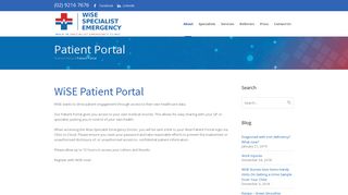 Patient Portal | WiSE Specialist Emergency Clinic