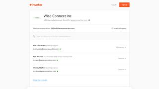 Wise Connect Inc - email addresses & email format • Hunter - Hunter.io