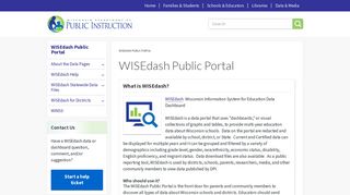 WISEdash Public Portal | Wisconsin Department of Public Instruction