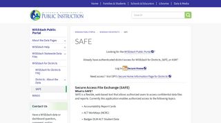 SAFE | Wisconsin Department of Public Instruction