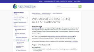 WISEdash (FOR DISTRICTS) ACCESS Dashboards | Wisconsin ...