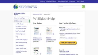 WISEdash Help | Wisconsin Department of Public Instruction