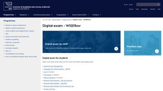 Digital exam - WISEflow - Aarhus BSS