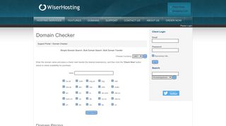 WiserHosting - Domain Checker